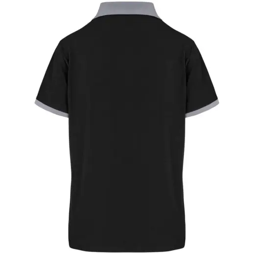 Ladies Caliber Golf Shirt Black Grey Back